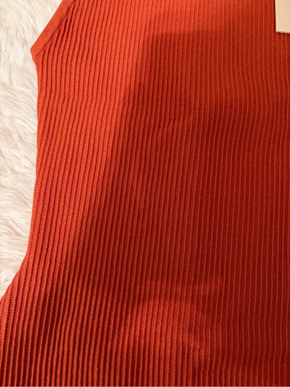 Aritzia Babaton Sculpt Knit Halter Sweater - Flame Red - Picture 3 of 4